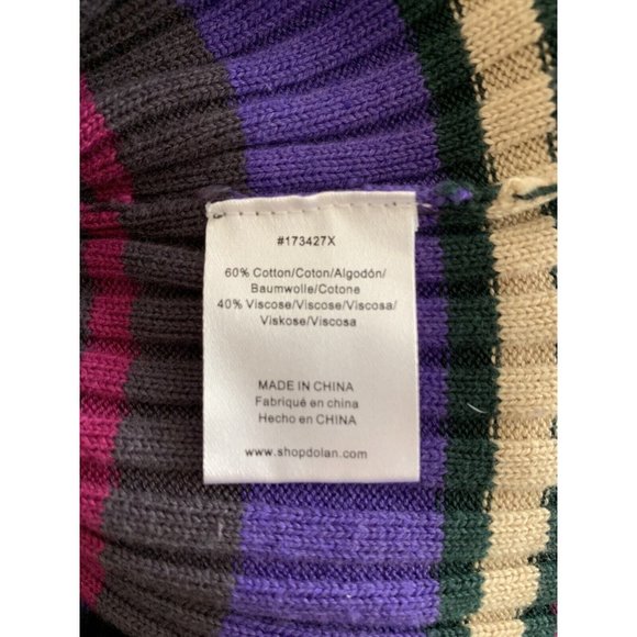Anthropologie Dolan Anne Ribbed Knit Dress Medium M NEW NWT Purple Stripes - Picture 7 of 8